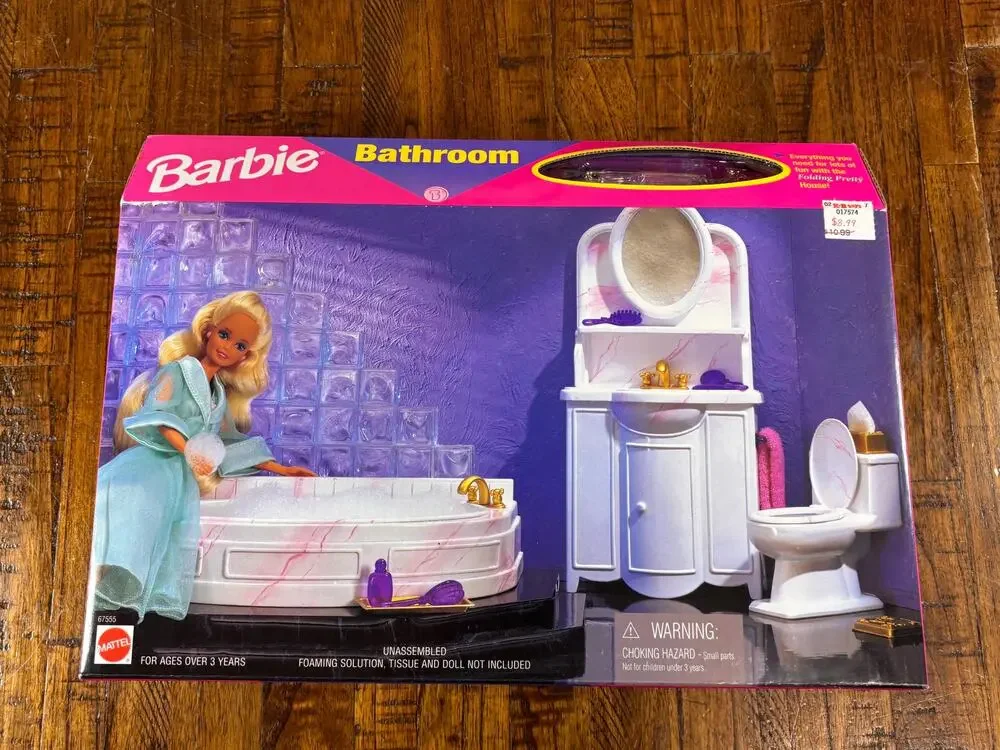 Barbie Bathroom New 1996 Rare Vintage Variant 67555 Tub Vanity Toilet Mattel